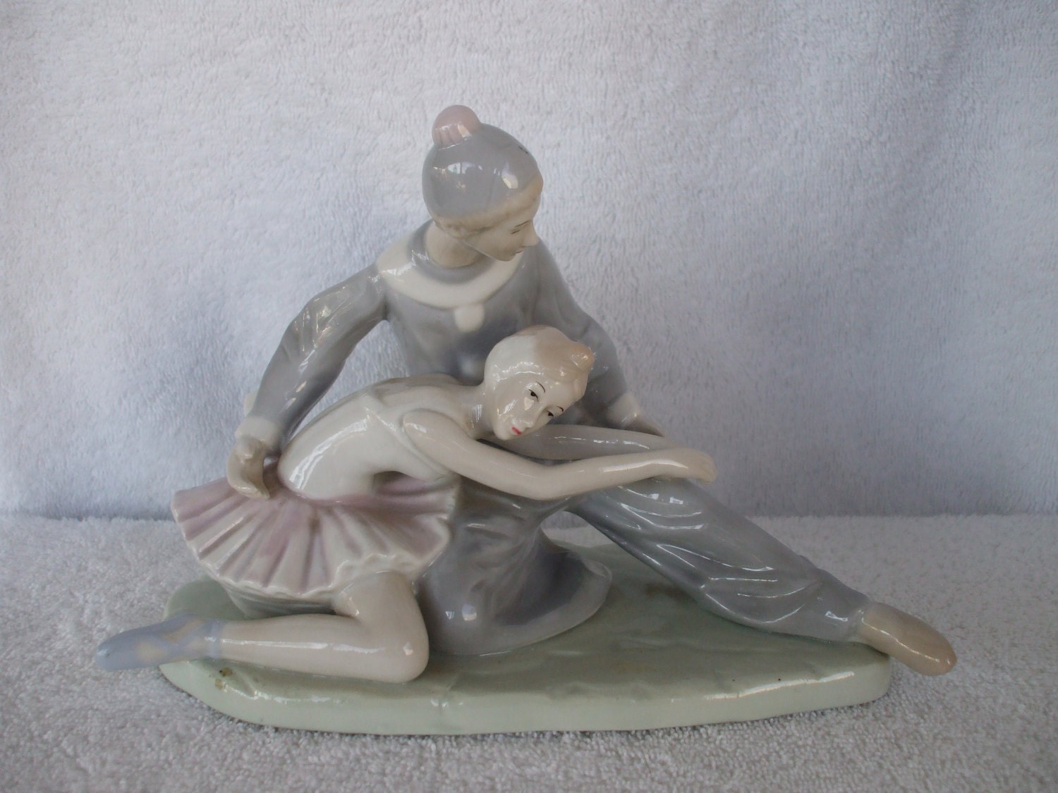 Meico Ballerina and Court Jester Porcelain Figurine