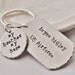 My Brother, My Hero - Personalized Dog Tag Key chain with NAME & MILITARY BRANCH