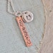SALE -LUCKY MOMMY - Hand Stamped & Personalized Copper and Pewter Necklace with Your Children's Names