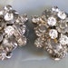 1950's Silver Rhinestone Cluster Earrings
