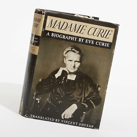 Hardback Book Madame Curie A Biography By Eve By Carolsthreads