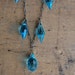 vintage crystal necklace / 1920s jewelry / WADING IN