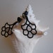 Reserved for Nicole....Stunny Vintage Black Crystal Chandelier Clip Earrings 3 Inches Long by Retro Daisy Girl