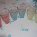 Vintage Blendo Glasses with Gold Rims - Pink - Yellow - Blue at Retro Daisy Girl