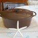 Reserved for Joanne.....Vintage Cousances Le Creuset Dutch Oven Chocolate Brown Cast Iron at Retro Daisy Girl