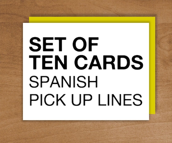 Items similar to spanish pick up lines set / 10 cards on Etsy