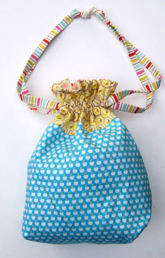 Items similar to Sunny Apple Drawstring Pouch on Etsy