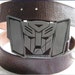 Mens Real Leather Belt real leather unisex Transformers belt buckle with an oil lighter inside Worldwide Free Shipping