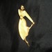 Vintage Fabulous Flapper Girl Bakelite gold metal Brooch,Pin Figure