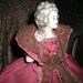 Vintage Lady Lamp Cage Doll Magnificent Porcelain half body Madame Pompadour..