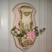 Beautiful Ornate French Country Cottage Boudoir Wall Hanging,Lavabo/Planter Chalkware&Wood Sabby Chic