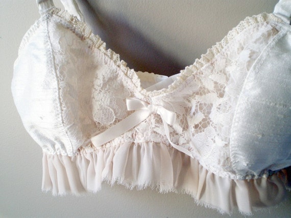 Delicate Silk and Lace Victorian Soft Bra Your size