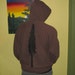 Giant Douglas Fir Tree, on Brown Heavyweight Hoodie, Large - hooded sweatshirt drawstring hood warm winter fall cold pocket