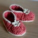 Knitting PATTERN (PDF file) - BABY Flower Shoes (0-6/ 6-12 months)