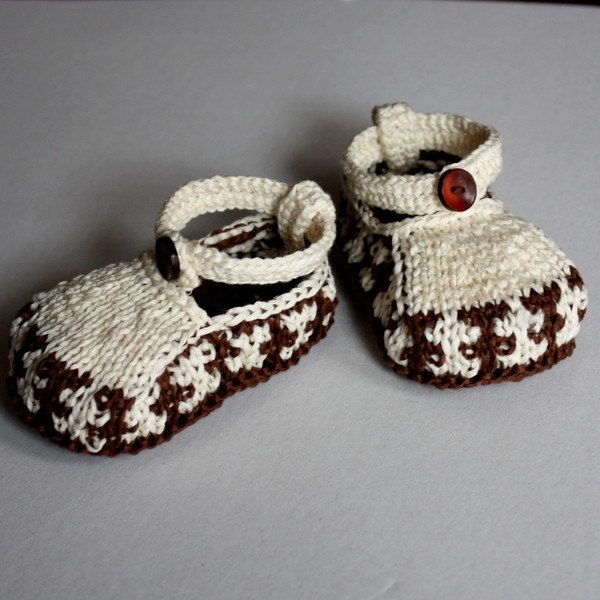 Knitting Pattern PDF file Baby Shoes Ornament 36/612