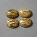 PICTURE JASPER oval cabochons four 13X18mm designer cabs