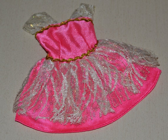 Vintage Barbie Size Pink n Lace Dress