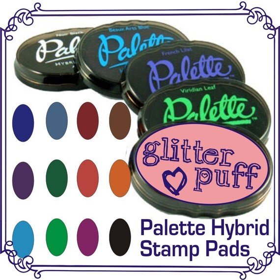 Palette Hybrid Rubber Stamp Pad Glossy Paper, NonPourous Surfaces