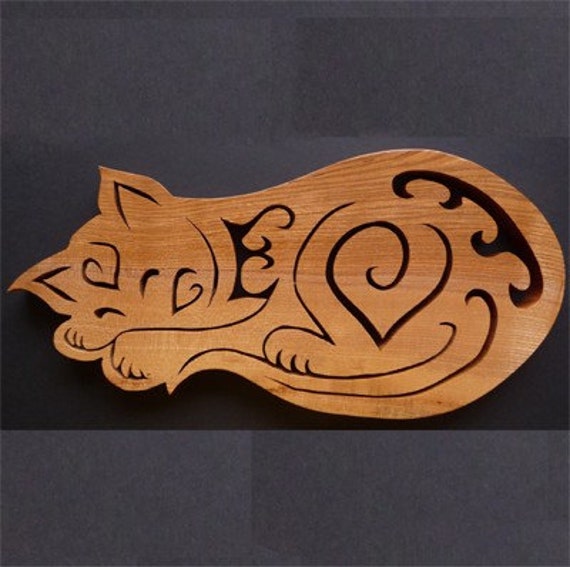 Wooden Cat Trivet