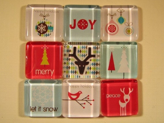 christmas decorations fridge magnets set of 9 holiday christmas decorations fridge magnets set of 9 holiday