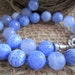 Blue Agate Necklace and sapphire Swarovski elements