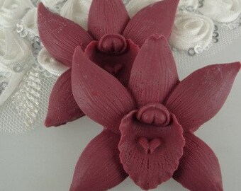 20% off: 662-00-CA 2pcs Pretty Phalaenopsis Cabochon- Wine