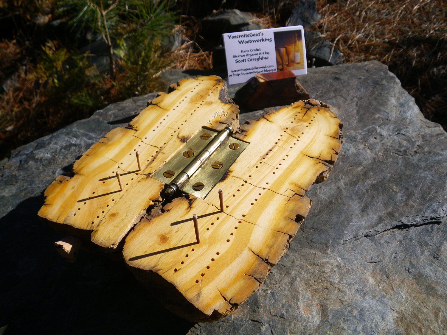 Lodge Pole Pine Tamarack Cribbage Board by yosemitegoat on Etsy