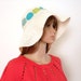 1970s Hat / 70s Floppy Faux Straw Hat / Wide Brim Cream White/ Hippie Boho / Fits Most