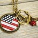 Anchors Aweigh - American Flag with Anchor Pendant