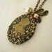 Beautiful Oval Brass Locket, Extra Large Elegant Wedding Mother Bride Sister Anniversary Photo Pictures - Romantic Memories