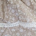 Vintage Tan and White Floral Shower Curtain