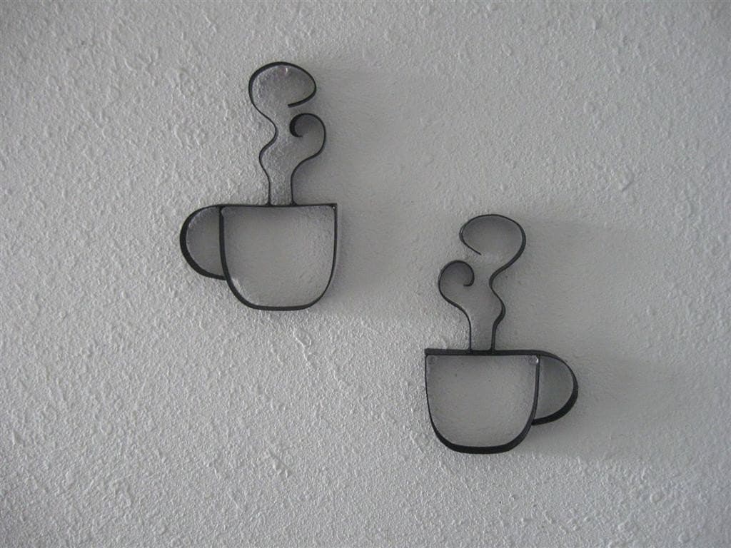 Coffee Cups Metal Wall Decor by Just4theArtofit on Etsy