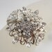 CLOSING SALE- was 124, now 74. Bridal Cuff Bracelet - White Gold with Swarovski Crystals and Ivory Pearls. TAMARA