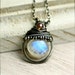 Wire Wrapped Rainbow Moonstone and Mystic Champagne Quartz Gemstone Necklace