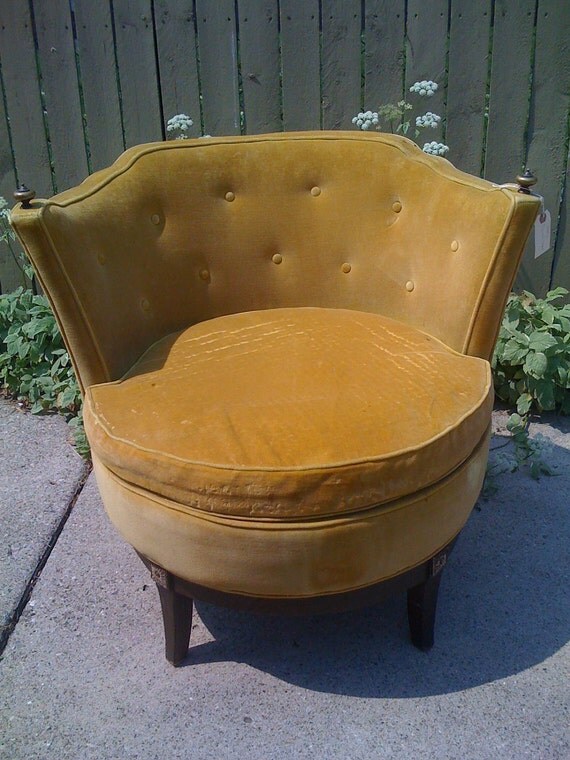 Vintage antique swivel accent chair price includes upholstery