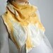 Sunflower felted wool silk scarf in yellow white black geometric woman girl - teamcamelot tbteam