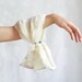 Light cowl scarf hand felted off white wool green pastel