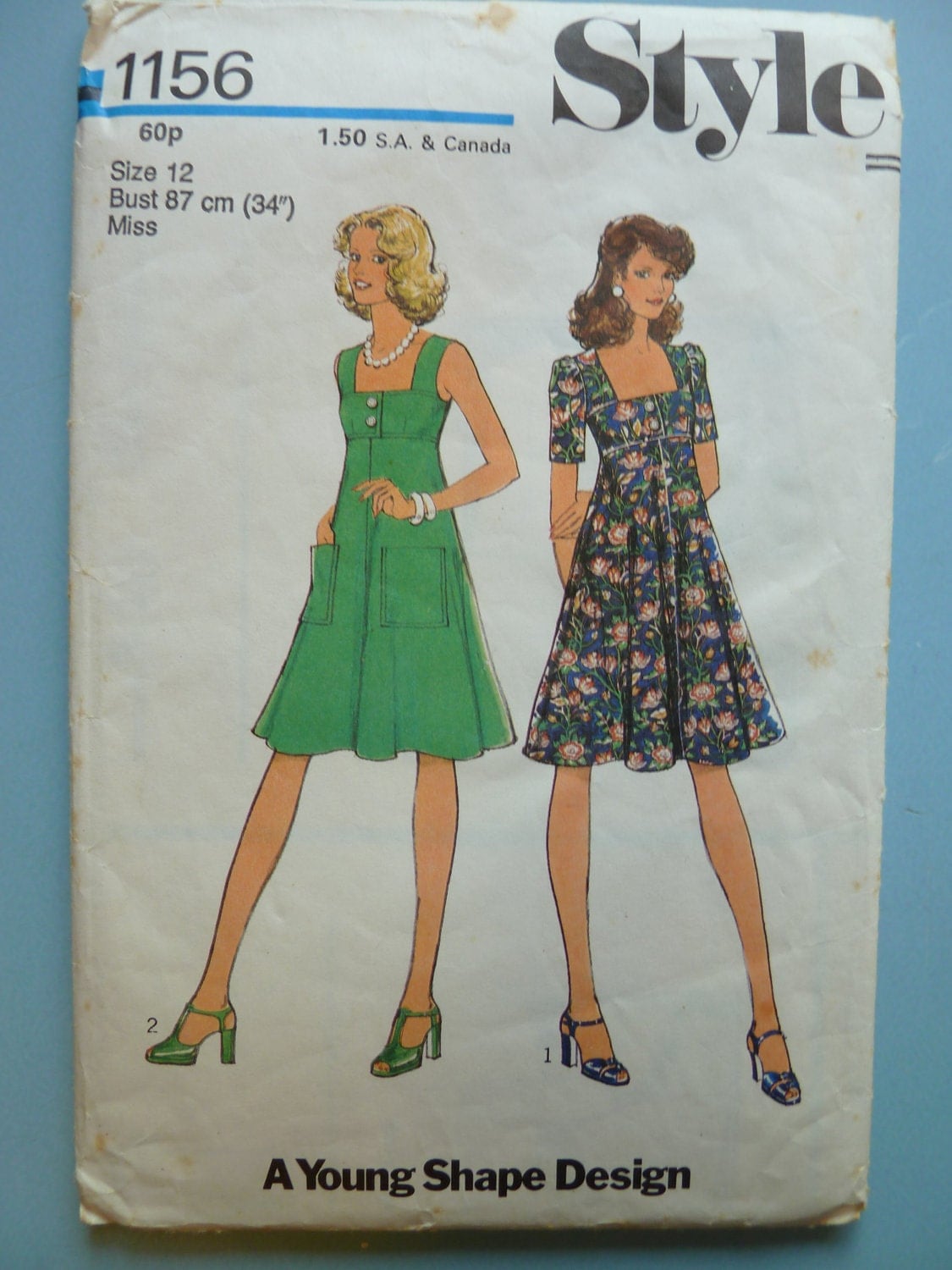 Vintage Style Sewing pattern for an empire line dress 34