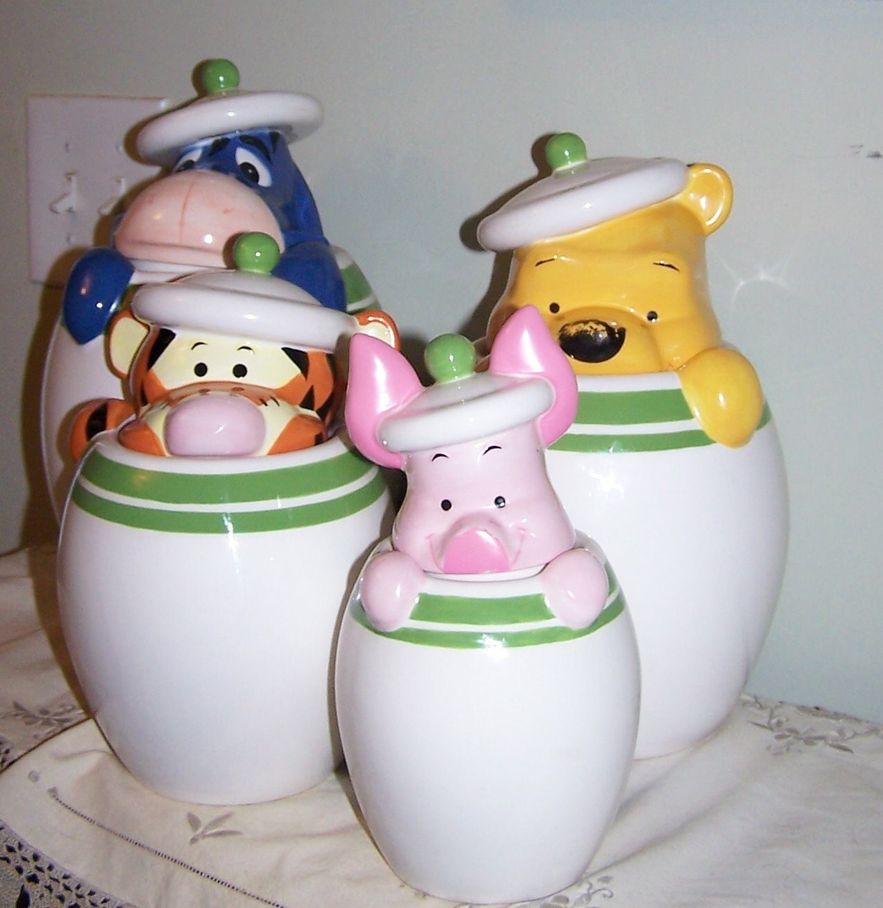 winnie the pooh canisters set of 4 piglet tigger eeyore pooh winnie the pooh canisters set of 4 piglet tigger eeyore pooh