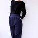 1980's navy high waisted pants