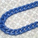 30 inch acrylic plastic LINK CHAINS necklace / royal blue