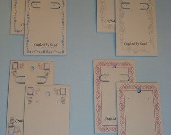 30 Earring Cards - Half-N-Half - Post & Leverback BORDERS
