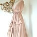 Antique Nude Champagne Satin Convertible Wrap Dress- last of fabric
