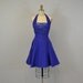 Party Dress / 1980s / halter dress / royal blue / XS