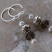 Smokey Quartz Earrings / Freshwater Pearl Earrings / Romantic Elegant Earrings / Wedding Bridal Earrings / Dangle Earrings