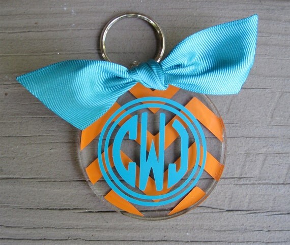 Download Items similar to Personalized acrylic key chain CHEVRON ...