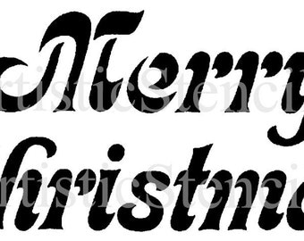 STENCIL Merry Christmas 10x4