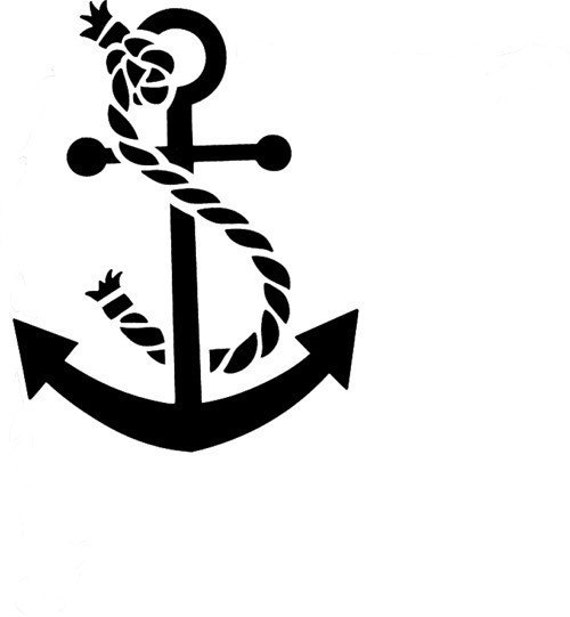 Rope and Anchor Reusable Stencil 7.5x6