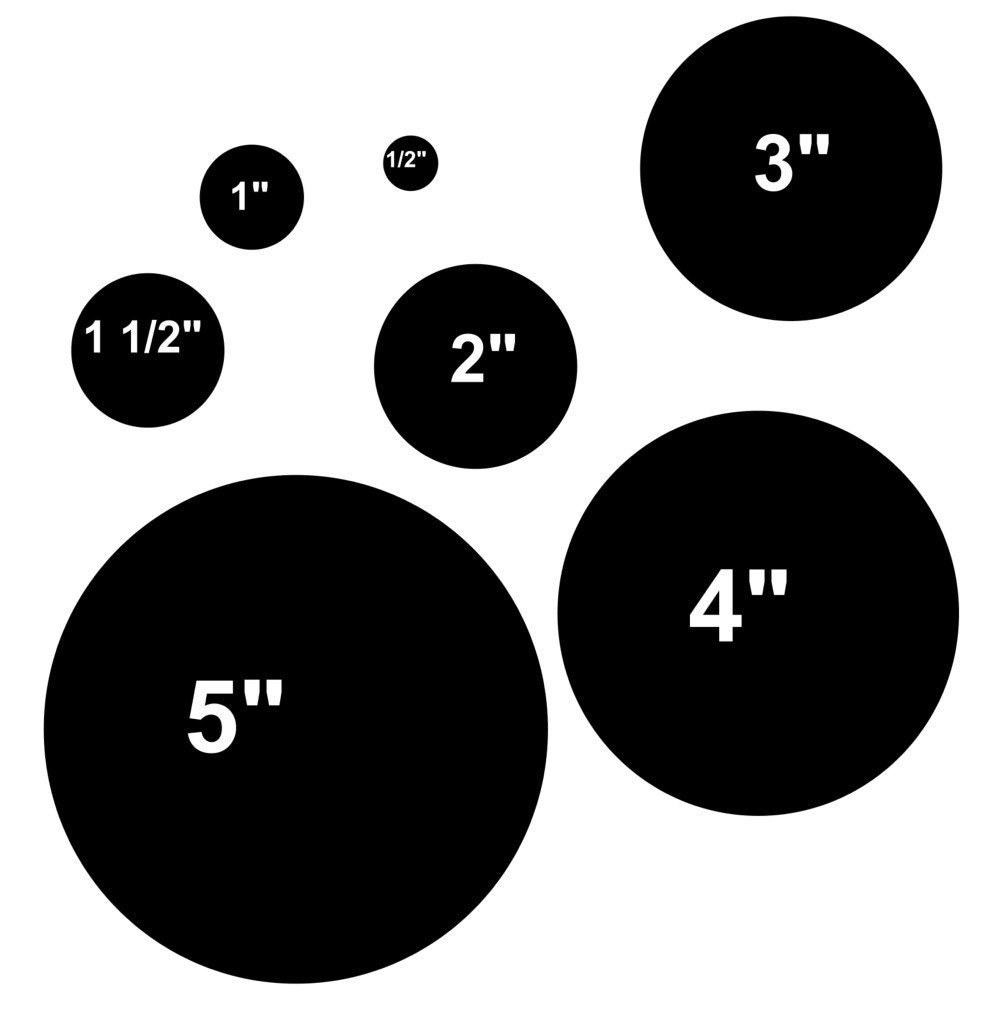 Different Size Circle Template Printable Different Size Circle With Diameter And Center