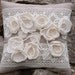 Natural Linen Wedding Ring Pillow with Linen Roses